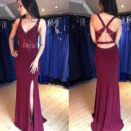 prom dresses 2019 maroon