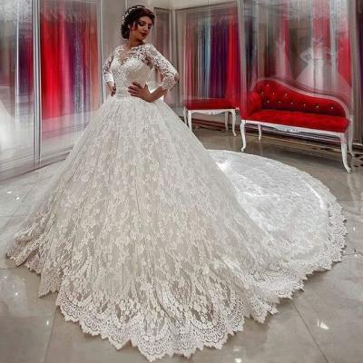 Lace Ball Gown Wedding Dresses 2018 Vestido De Novia Long Sleeves Bridal Gowns