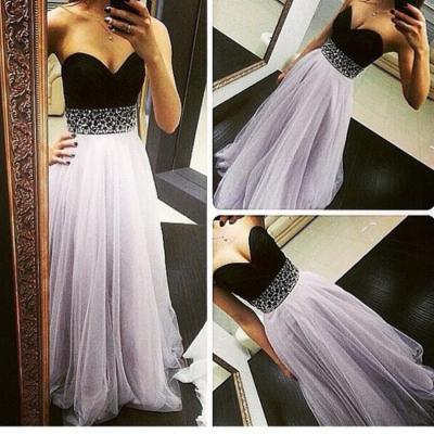 New Lavender Tulle Prom Dresses 2016, Long Prom Dresses 2016, Prom Gowns, Evening Gowns,Sweetheart Prom Dress,Formal Dress