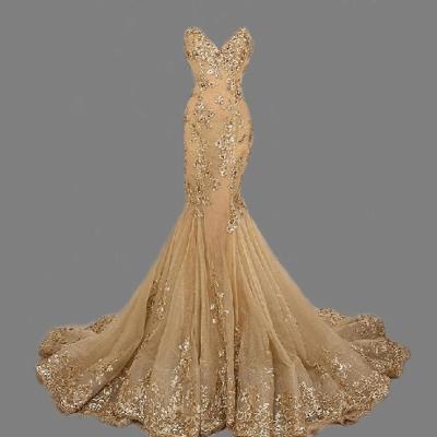 Fashion Sexy Gold Sweetheat Long Prom Dress,Handmade Gold Formal Women Evening Dress,Formal Dress Gold,Gold Prom Dress/Women Dress