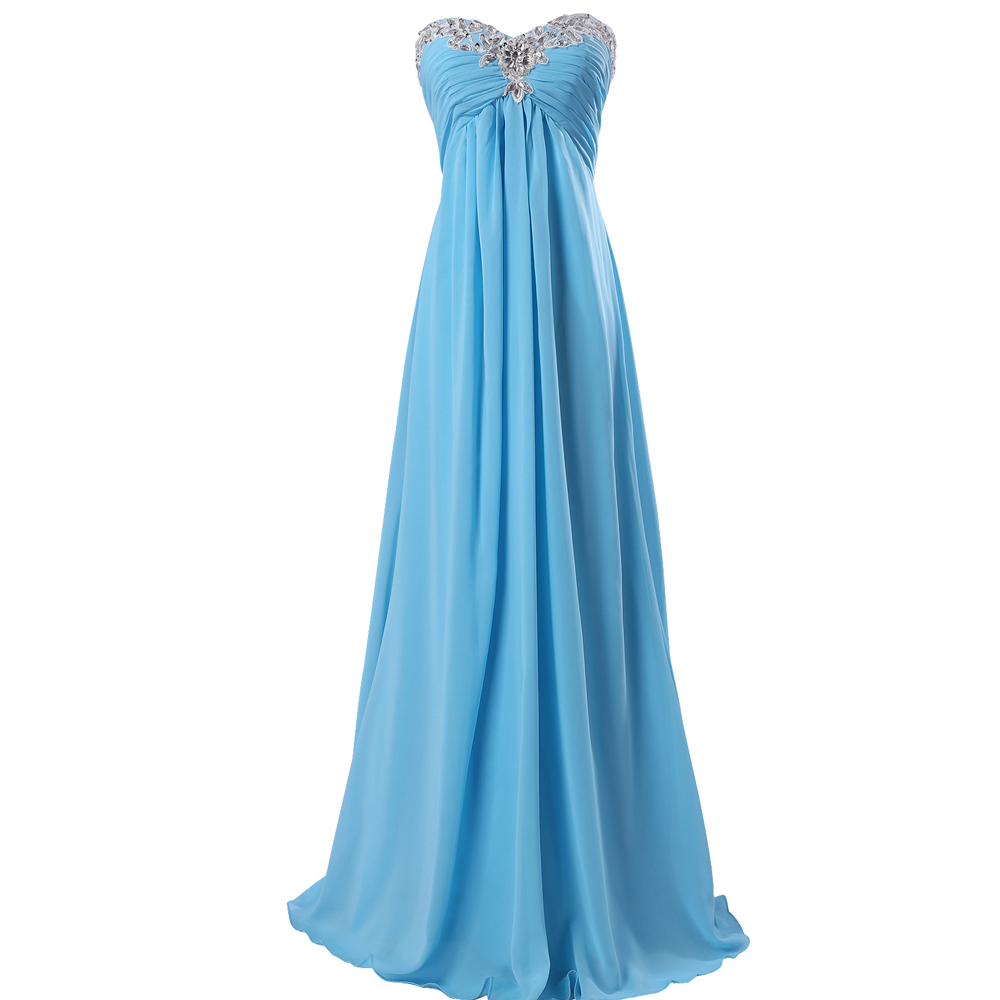 Sky Blue Prom Dresses,sweetheart Prom Dresses,beaded Prom Dressses 2017