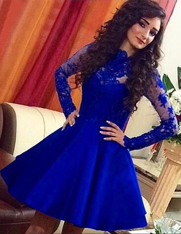 short blue frock
