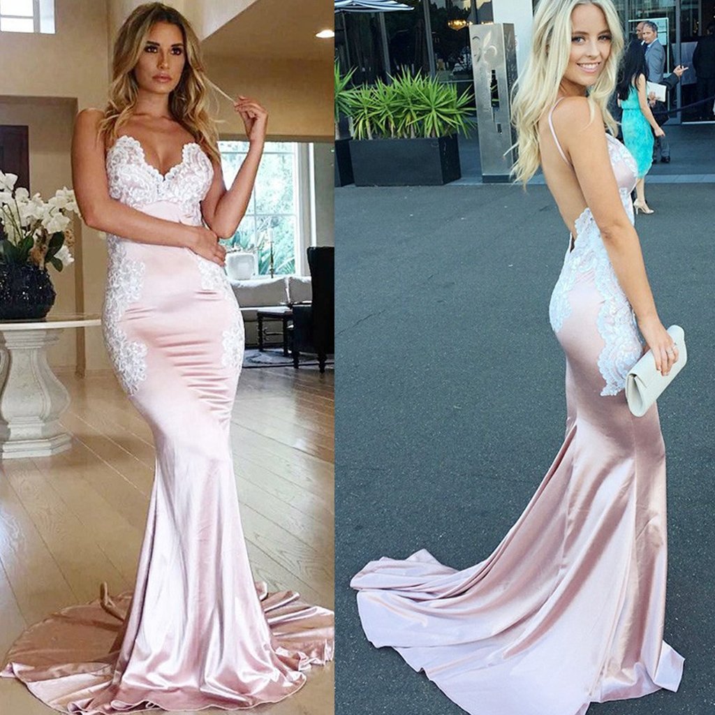 pink mermaid prom dresses 2019