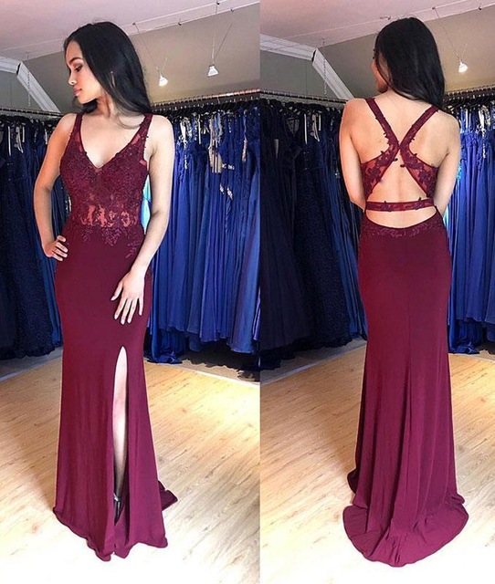 prom dresses 2019 burgundy