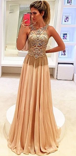 rose gold and champagne dress