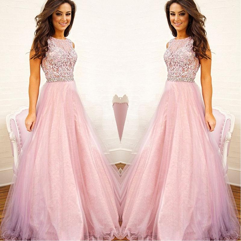 Pink Fitted China Long Prom Dresses 2017 Modest Imported Party Dress on ...