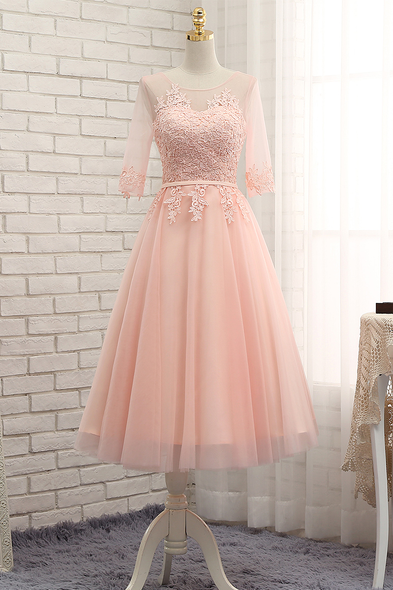 pink sheer gown