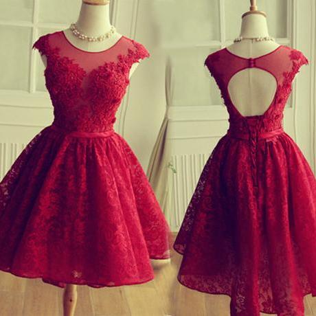 Short Prom Dresses 2017,red Prom Dresses,lace Prom Dresses For Girls on ...