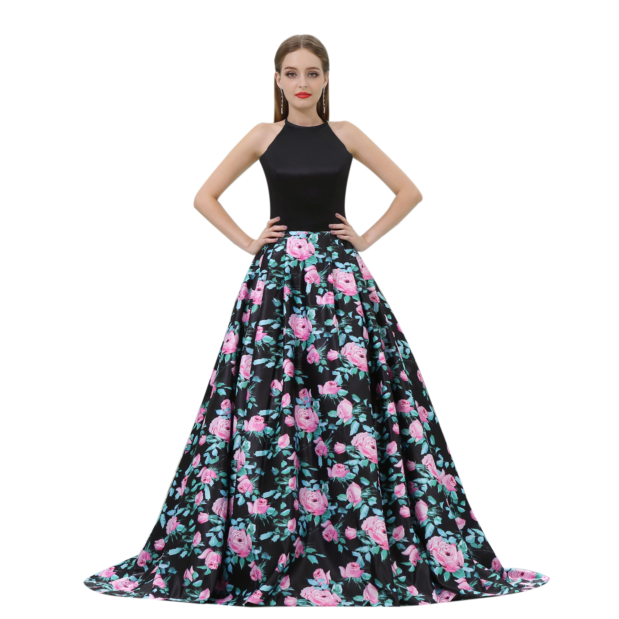 Floral Print Prom Dresses Prom Dressgraduation Dressparty Dress