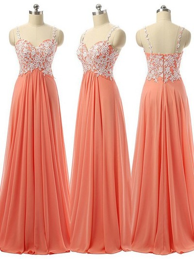 coral color evening gowns
